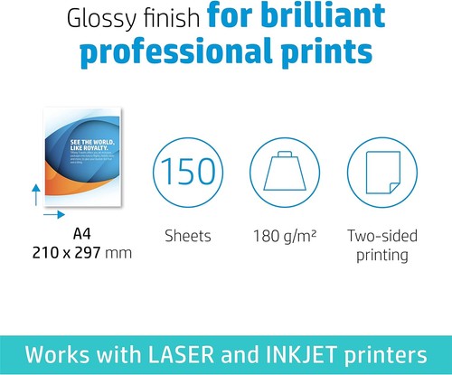 HP InkJet, PageWide und Laser Professional Business Papier (A4, 150 Blatt, glänz - Afbeelding 6 van 8