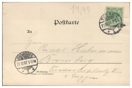 S7129/ Gruß aus Thorn Westpreußen AK 1897 - Bild 2 von 2