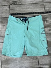 Salt Life Men's 34 SLX-QD Aqua Cargo Swim Trunks Board Shorts Quick Dry Pockets