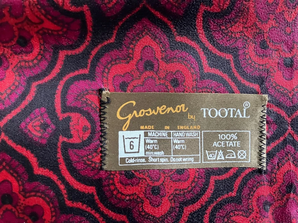 SMART DAPPER VTG 60S -70S GROSVENOR BY TOOTAL SCARF GEOMETRIC MOD GOODWOOD - Image 3 of 4