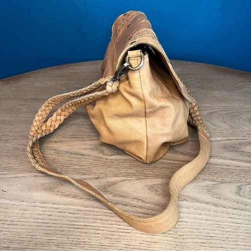 Bali ELF Handtasche handgefertigt Leder Boho Crossbody geflochtener Riemen Nieten - Bild 2 von 12