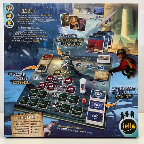 Mountains of Madness Rob Daviau & Miguel Coimbra iELLO 2017 Strategy Board Game - Picture 8 of 11