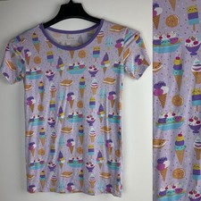 Little Sleepies Wild Berry Ice Cream Social Bamboo Pajama Top SS Purple Size 16