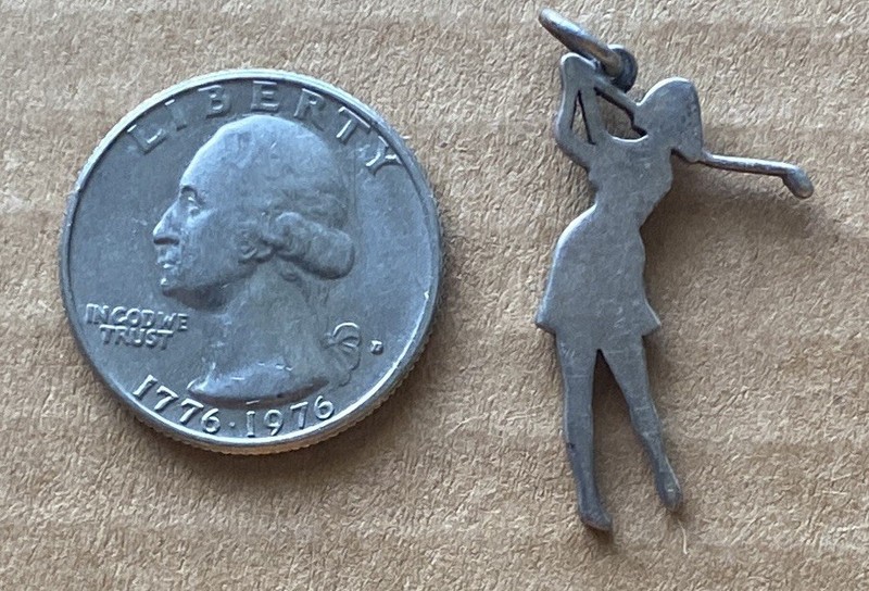 James Avery Retired Lady Golfer Charm/pendant Silver 925