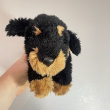 CHAD VALLEY Rottweiler puppy Black/brown small dog toy plush soft cuddly 24 cm