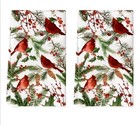 Cardinal Dish Towel Christmas Fall Set 2 Hand kitchen Decor FREE Ship