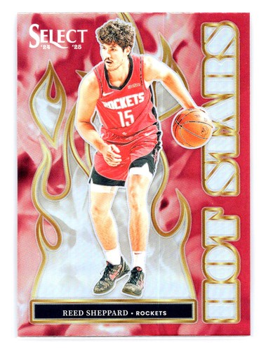 Reed Sheppard [Red Prizm] #6 2024 Panini Select Hot Stars card