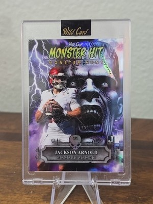 2024 JACKSON ARNOLD W.C. HAUNTED HITS BLUE PARAL FRANKENSTEIN #MHF-JA 1/1 AUBURN