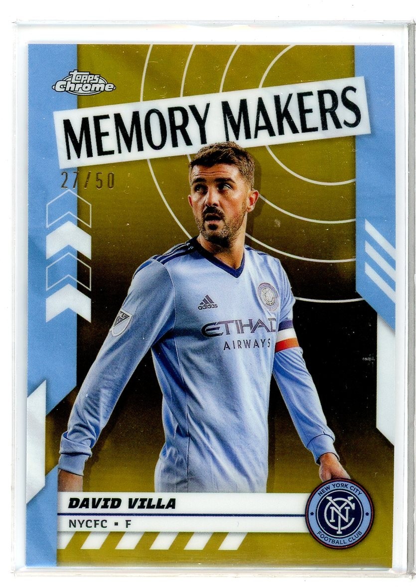 2024 Topps Chrome MLS David Villa Memory Makers Gold Refractor #27/50 (DR)
