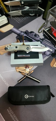 Civivi Elementum D2 Steel Micarta Green Tan Handles New W Case Benchmade Kershaw - Picture 7 of 7