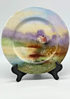Antique D&C LIMOGES Charger Impressionist Landscape Plate ARTIST SIGNED RANCHAT
