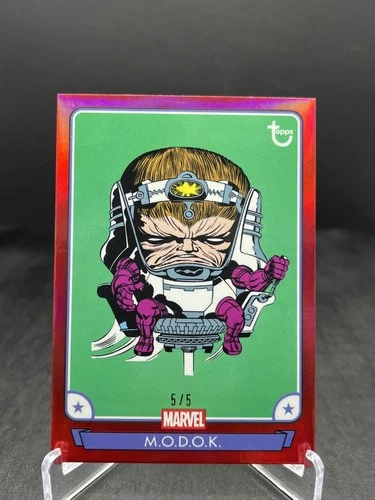 2026 Topps Brooklyn Collection Captain America 85th Annv. M.O.D.O.K. Red 5/5 #40