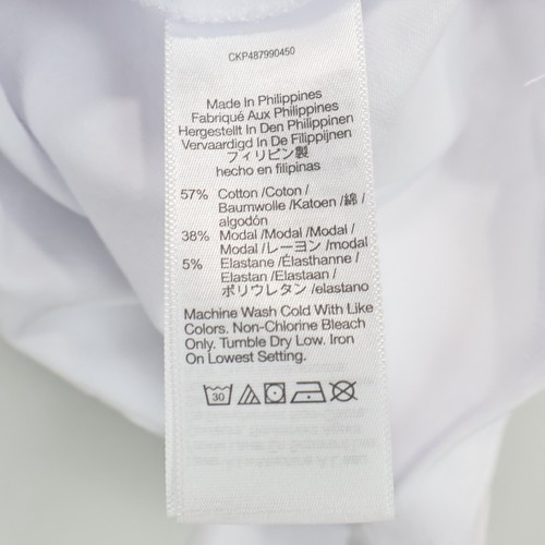 Madewell Short Sleeve Mockneck Tee Eyelet White Size Large - Picture 6 of 6