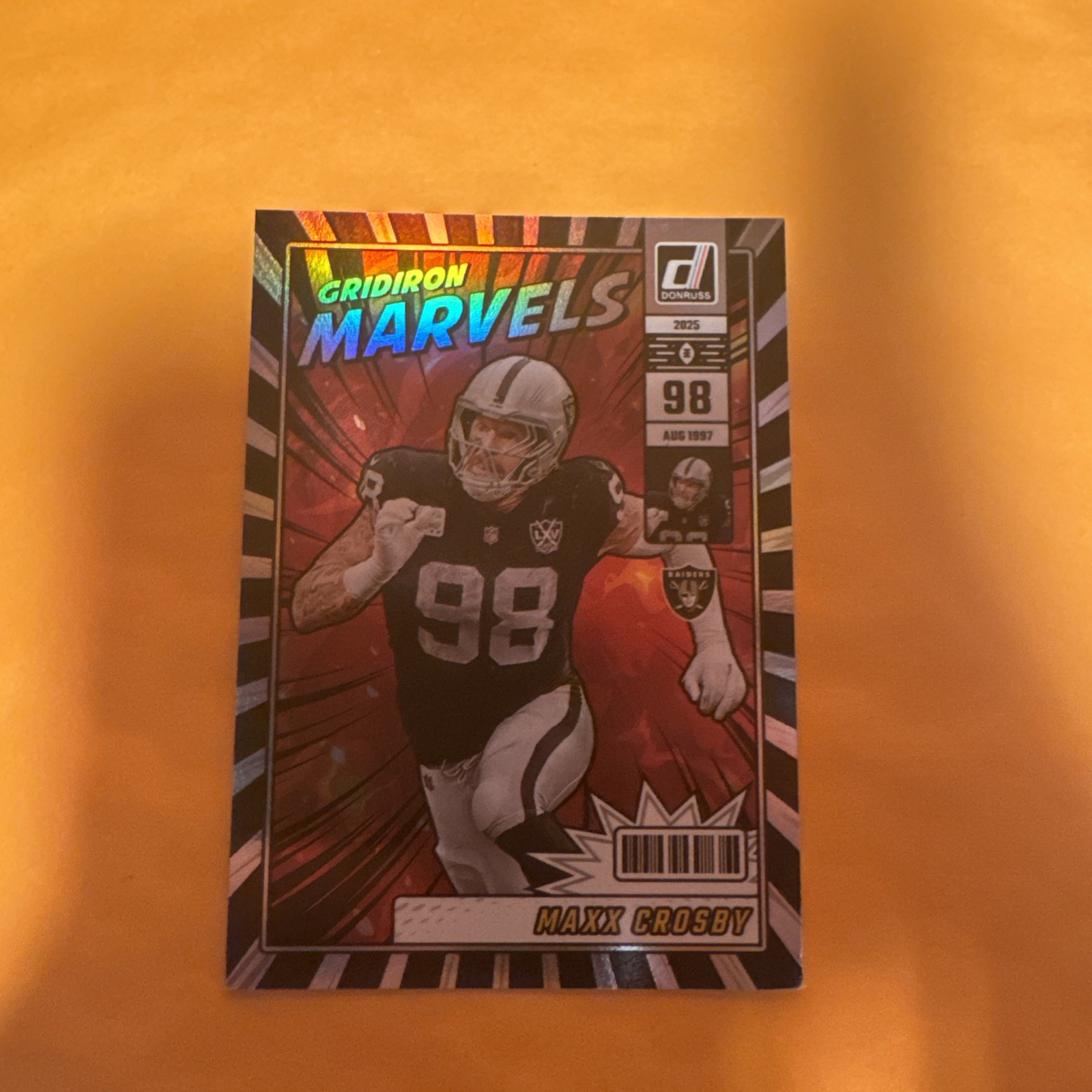 2025 Donruss Football #GM-MCY Gridiron Marvels MAXX CROSBY [SSP] CASE HIT!