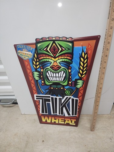 Galveston Island Brewery Tiki Wheat BEAR BAR INSEGNA in metallo - Foto 2 di 6