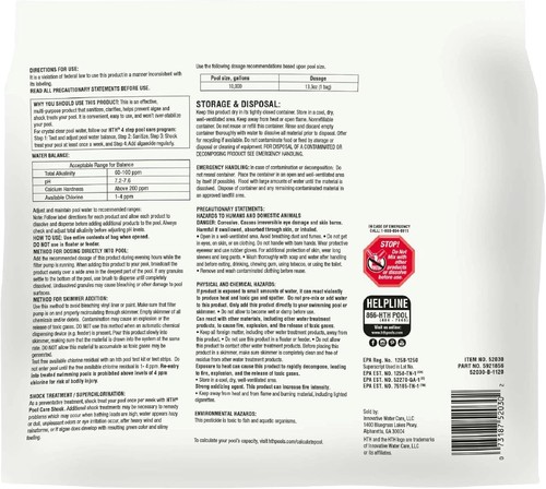 HTH 52030B Swimming Pool Care Shock, Cal Hypo Formula 13.3oz (12 Pack) - Picture 2 of 4