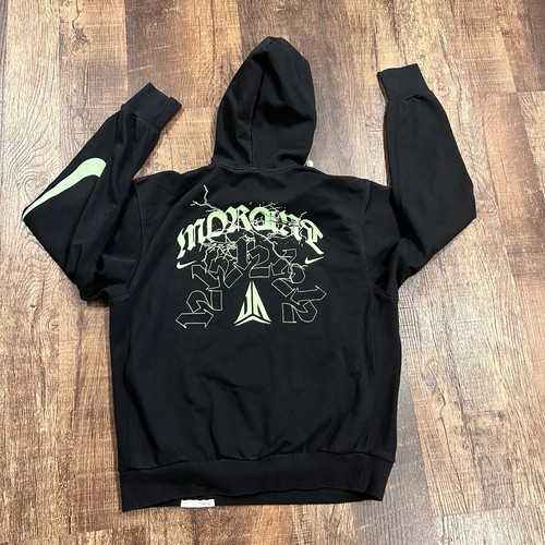 Nike Ja Morant Standard Issue Hoodie Herren Medium Tall schwarz/limette - Bild 7 von 11