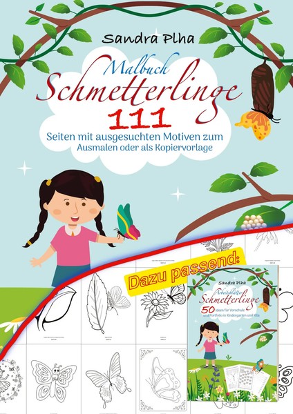 Sandra Plha | Kitafix Malbuch Schmetterlinge | Taschenbuch | Deutsch (2024)-image