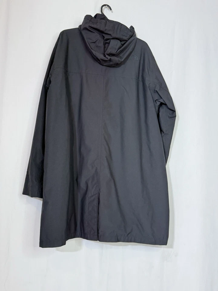 Chaqueta Abrigo de Lluvia The North Face Para Hombres Talla XXL Negro Extraíble Sudadera con Capucha Forrada Bolsillos Foto 3 de 4