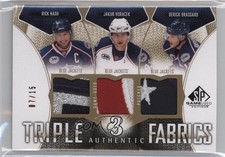 2009 SP Game Used Edition Gold /15 Rick Nash Jakub Voracek #AF3-NBV Triple Patch