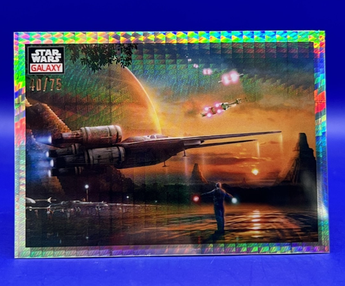2023 Topps Chrome Star Wars Galaxy Prism rifrattore /75 Alba della ribellione #93 - Foto 1 di 7