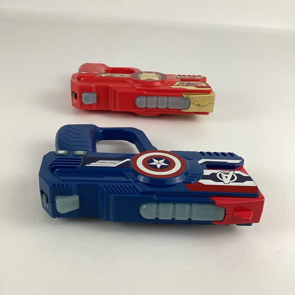Marvel Avengers Laser Tag Blaster Set Capitán América Iron Man Vibraciones Foto 4 de 4
