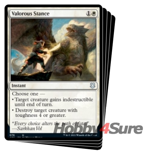 Valorous Stance X4 M/NM Magic MTG Adventures In The Forgotten Realms: Commander - Picture 1 of 1