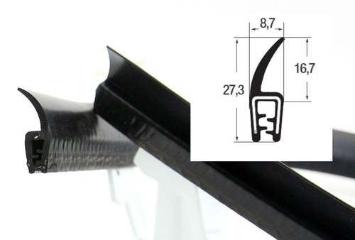 Kantenschutz Dichtungsprofil Dichtprofil Gummi EPDM Fahne Oben seitlich DQ - Bild 25 von 107
