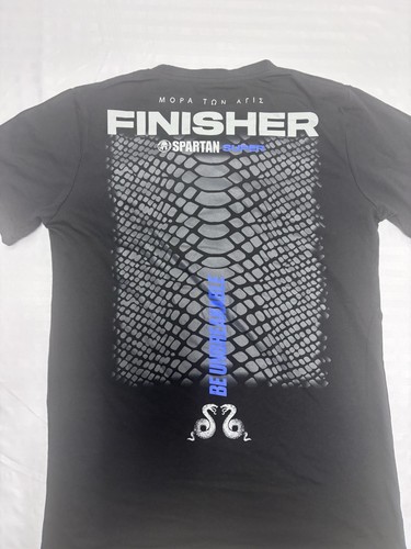 Spartan Craft Shirt Herren Medium Super Race Finisher Kurzarm Schwarz Neu - Bild 9 von 9