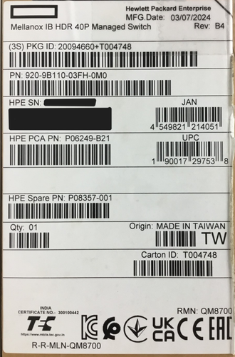 NUOVO OPEN BOX Mellanox MQM8700-HS2F 40 PORTE 200 GBPS INFINIBAND HDR SWITCH - Foto 2 di 3