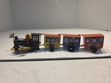 Vintage Zig-Zag Comic Express Wind-Up Tin Litho Toy Train Set