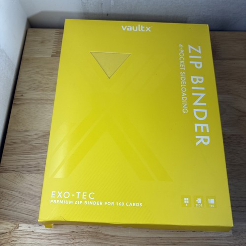 Vault X gelb 4 Taschen Sammelkarten Reißverschluss Mappe, 160 Karten Premium Exo-Tec Album