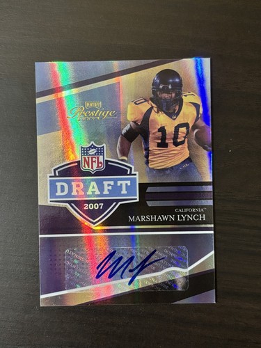 Marshawn Lynch 2007 Prestige Rookie NFL Draft Autograph /50 #NFLD-6 RC Auto SSP - Picture 1 of 2