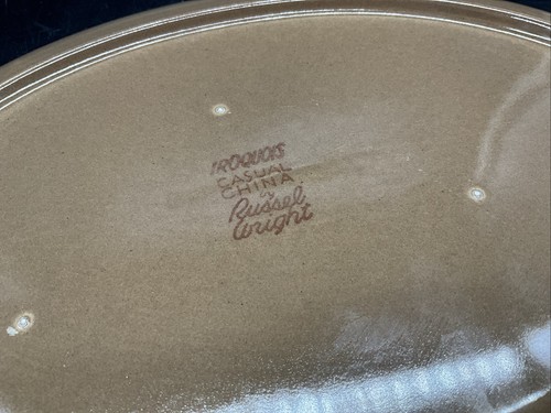 Vtg Russel Wright Iroquois 12 1/2” W Nutmeg Serving Platter - Picture 4 of 7
