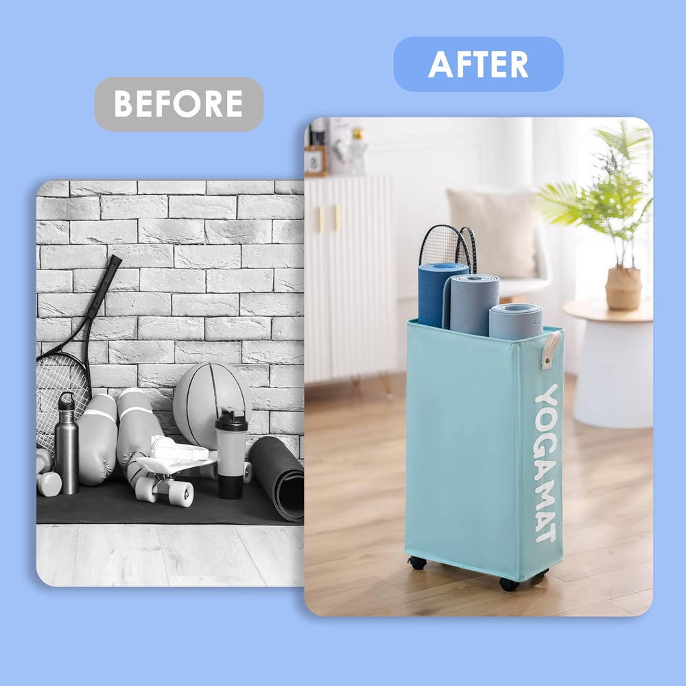 Yoga Mat Storage Rack Holder for Home Gym Equipment Organization Yoga Mat Storage Rack Holder for Home Gym Equipment Organization