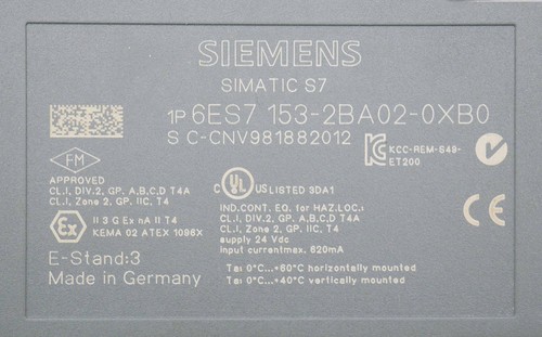 Siemens SIMATIC S7 6ES7153-2BA02-0XB0 E-Stand: 03 V5.0.13 Anschaltung -used- - Bild 3 von 7