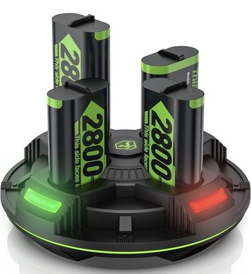 Controller Station Akku Pack für Xbox Series X S One - 4×2800mAh