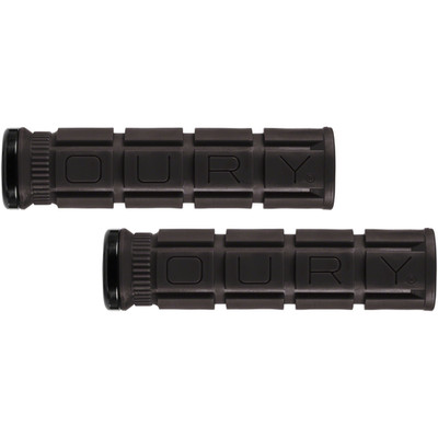 Oury Single-Sided V2 Lock-On Grips Jet Black, Durable Rubber, Easy Install,