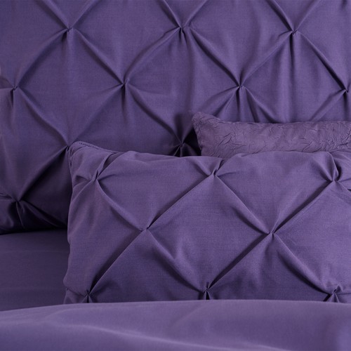 Chezmoi Collection 10-Piece Bed in a Bag Pinch Pleat Pintuck Comforter Set - Picture 5 of 30