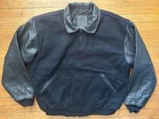 Vintage Golden Bear Wool Leather Varsity Jacket Made In USA Size Large 