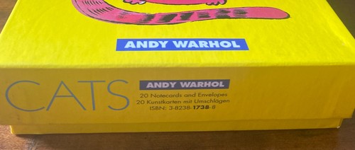 Tarjetas de felicitación de colección nuevas de Andy Warhol impresiones de gatos tarjetas con caja de 20 unidades - Imagen 4 de 11