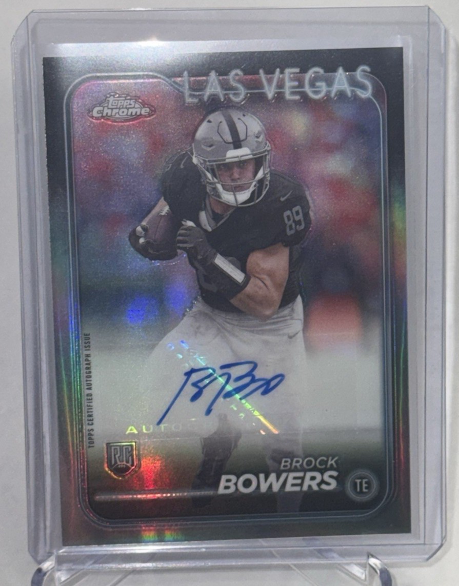 2024 Topps Chrome Brock Bowers Rookie AUTO