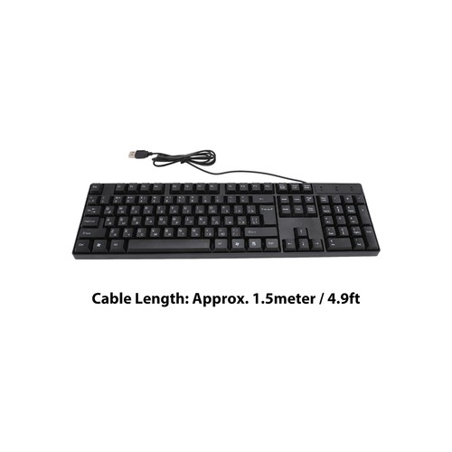 (Russian)104 Keys Keyboard Gaming Office USB Wired Keyboard With Ergonomic - Picture 3 of 12