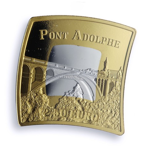 Luxembourg 2,5 euro Adolphe Bridge Henri Architecture PF69 NGC bimetal coin 2017 - Picture 2 of 4