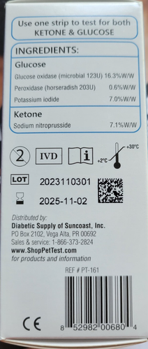 Advocate PetTest Keton Glukose Urinanalyse Teststreifen 50ct NEU - Bild 2 von 4