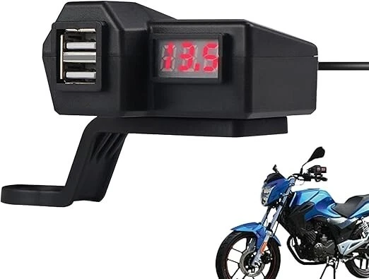 CARICATORE MOTO PORTATILE CON DOPPIA PRESA USB CONNETTORE IMPERMEABILE 5V 3.1A - Immagine 2 di 4