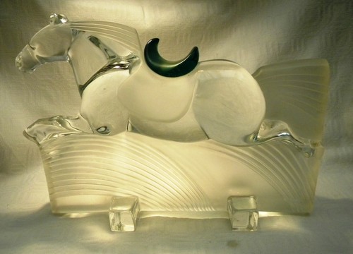CABALLO DE CARRERAS DAUM FRANCE GLASS MING - Imagen 3 de 8