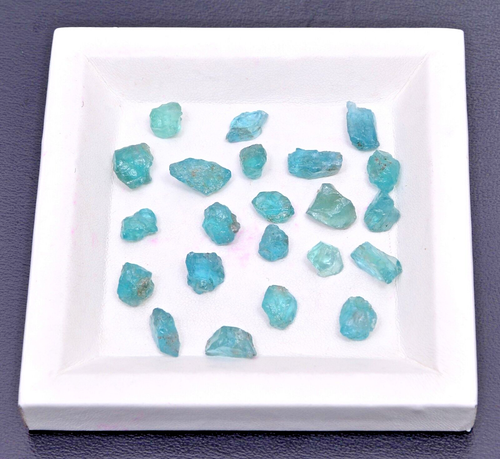 100 Carat Natural Brazilian Green Apatite Rough Mineral Gem- 4-10mm Size Approx - Picture 3 of 7