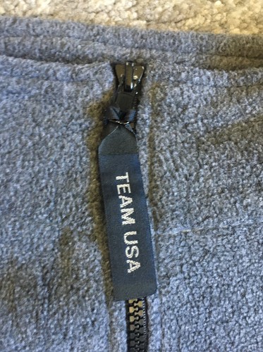 Team USA Olympics Womens XXL Gray Jacket Stand Up Collar Fleece Full Zipper K1 - Picture 7 of 7