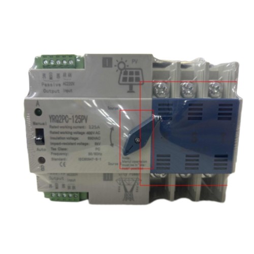 Interruptor de transferencia automática de doble energía solar/voltaica 2P125A interruptor de cambio de generador - Imagen 25 de 29